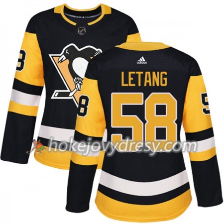 Dámské Hokejový Dres Pittsburgh Penguins Kris Letang 58 Adidas 2017-2018 Černá Authentic